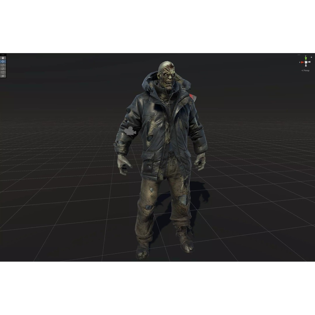 Zombie Juggernaut 3D Model – Low Poly Rigged Character for Games - View 37