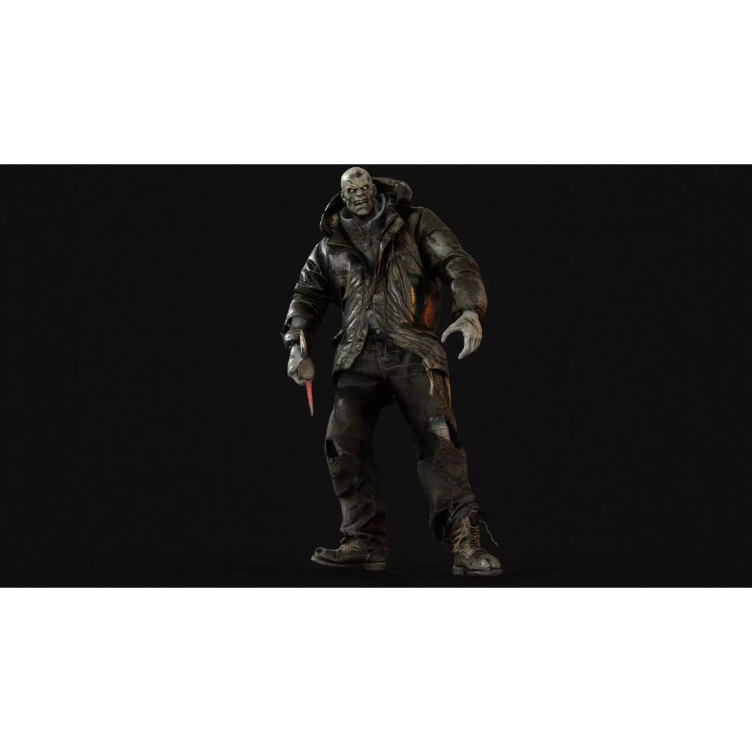 Zombie Juggernaut 3D Model – Low Poly Rigged Character for Games - View 9
