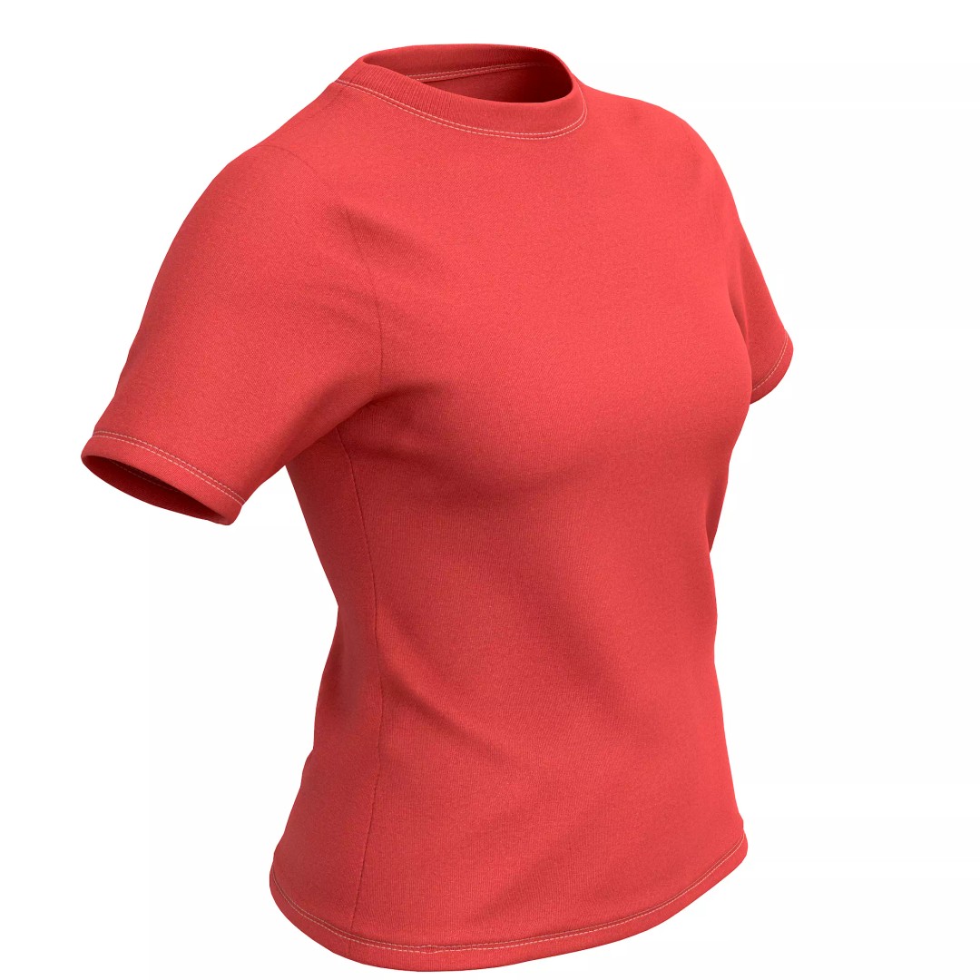 T-Shirt 3D Model – Low Poly Realistic Clothing for Games, FBX, OBJ