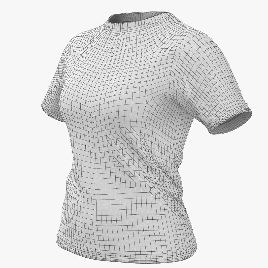 T-Shirt 3D Model – Low Poly Realistic Clothing for Games, FBX, OBJ - View 10