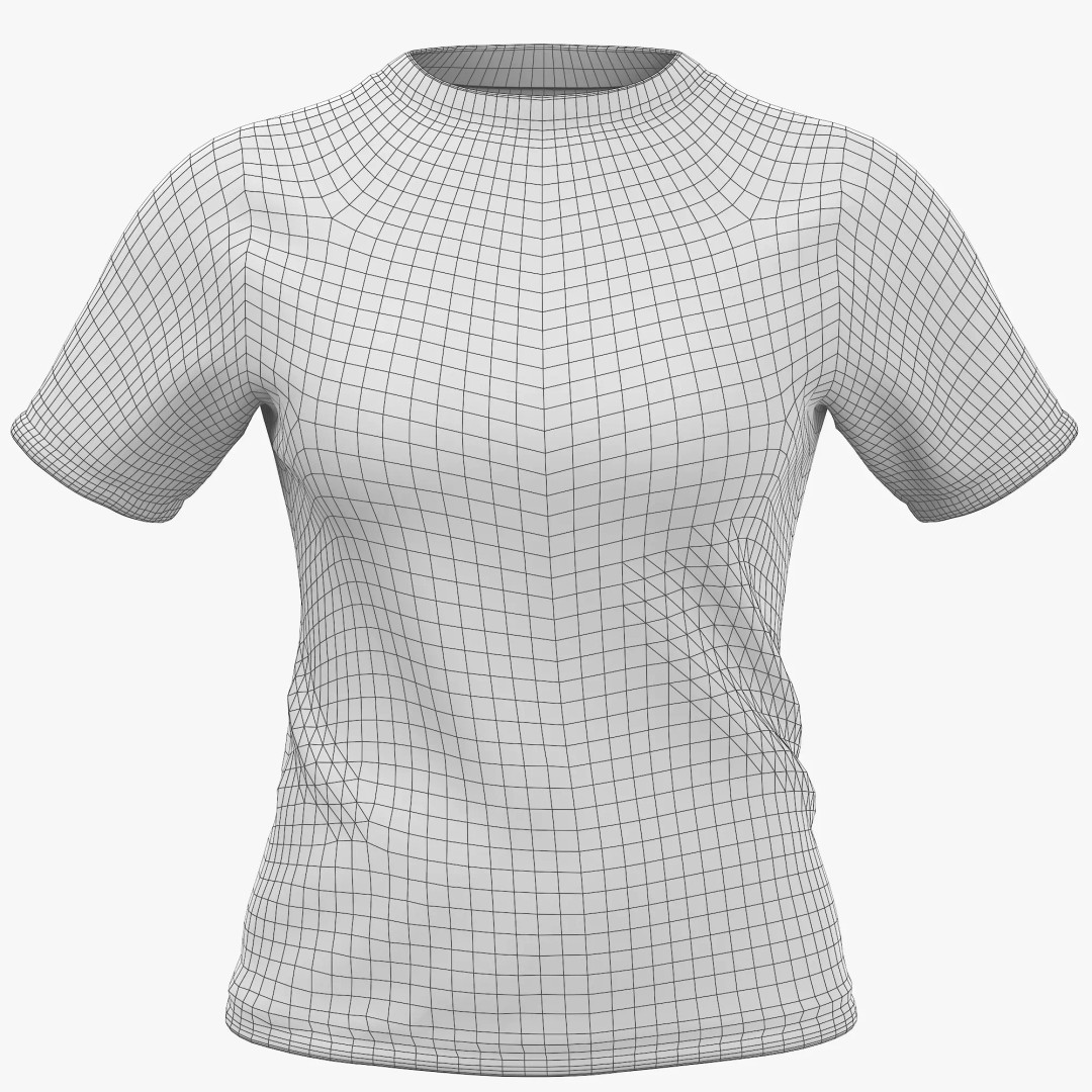 T-Shirt 3D Model – Low Poly Realistic Clothing for Games, FBX, OBJ - View 11