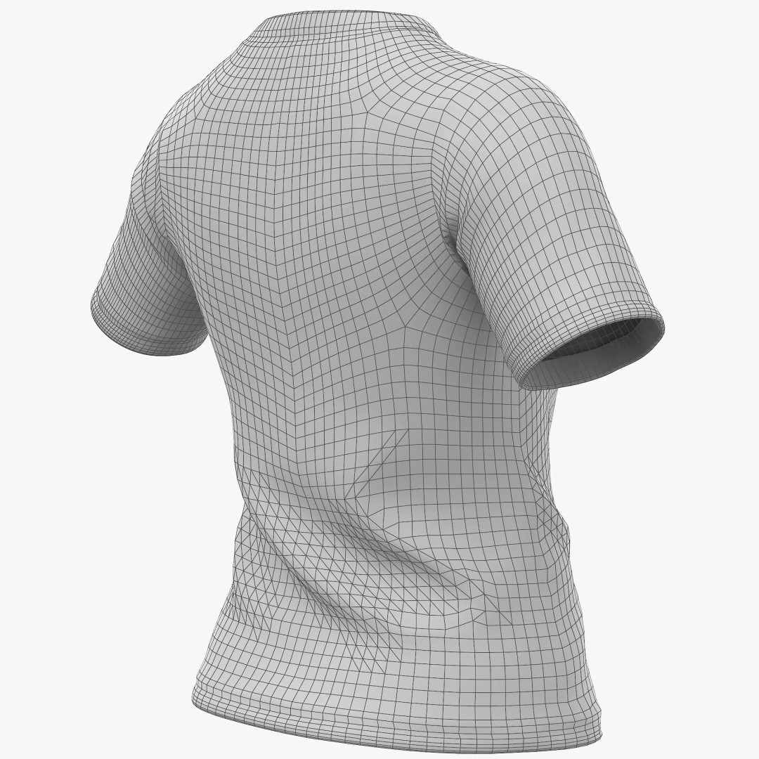 T-Shirt 3D Model – Low Poly Realistic Clothing for Games, FBX, OBJ - View 12