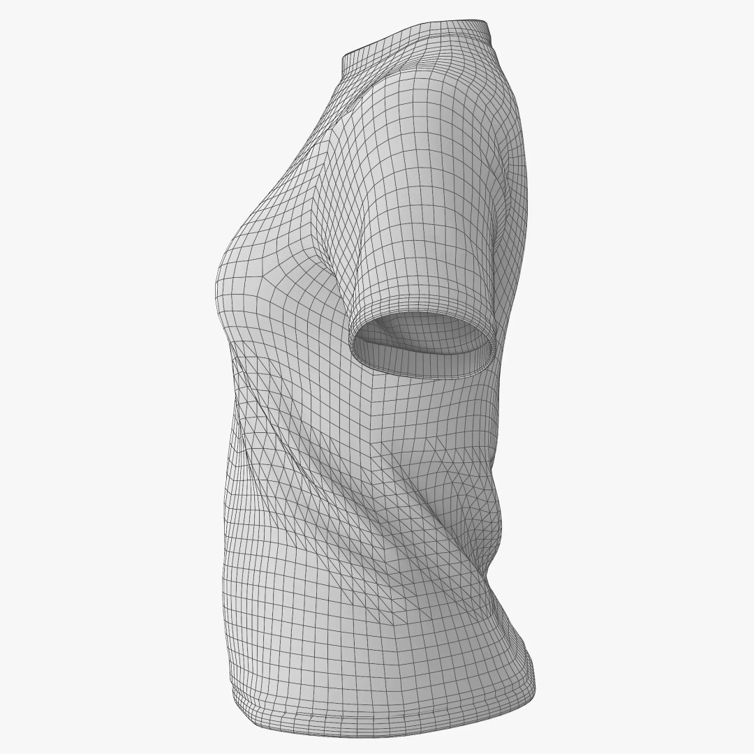 T-Shirt 3D Model – Low Poly Realistic Clothing for Games, FBX, OBJ - View 13