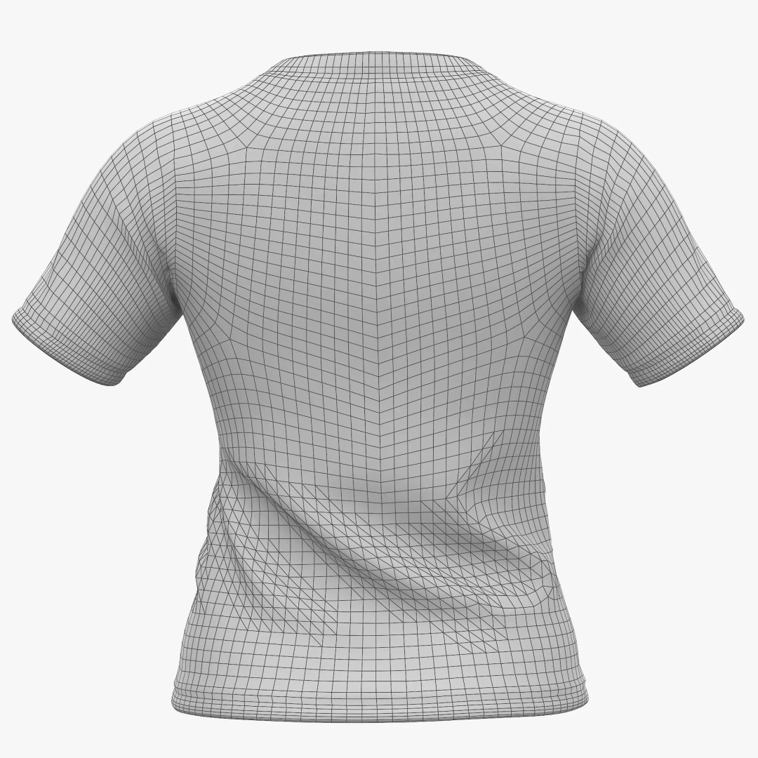 T-Shirt 3D Model – Low Poly Realistic Clothing for Games, FBX, OBJ - View 14
