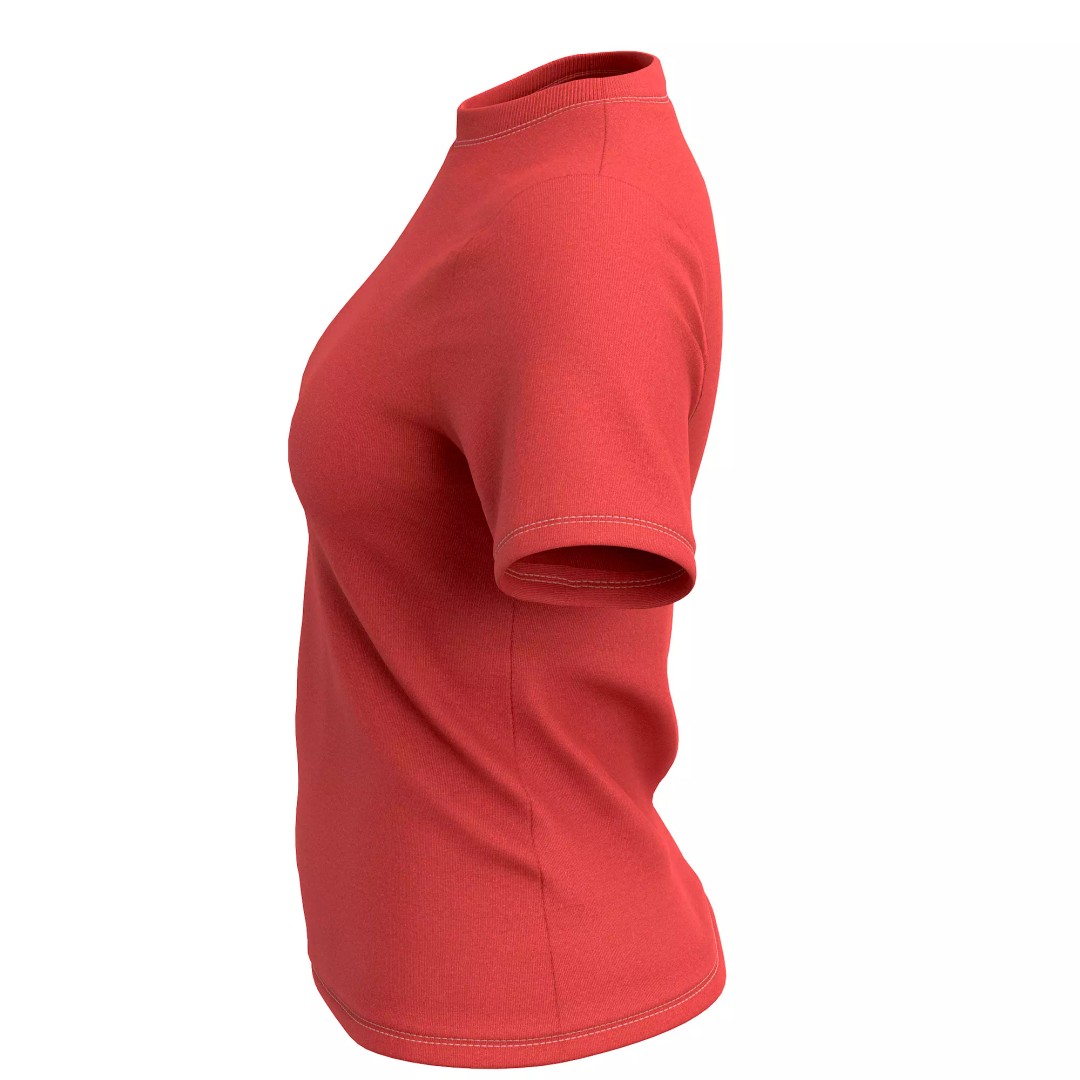 T-Shirt 3D Model – Low Poly Realistic Clothing for Games, FBX, OBJ - View 16