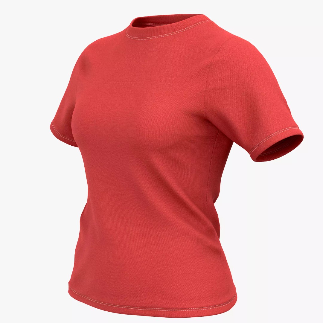 T-Shirt 3D Model – Low Poly Realistic Clothing for Games, FBX, OBJ - View 2