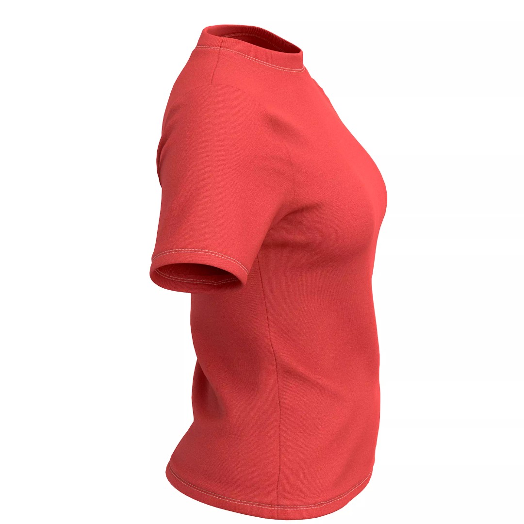 T-Shirt 3D Model – Low Poly Realistic Clothing for Games, FBX, OBJ - View 25