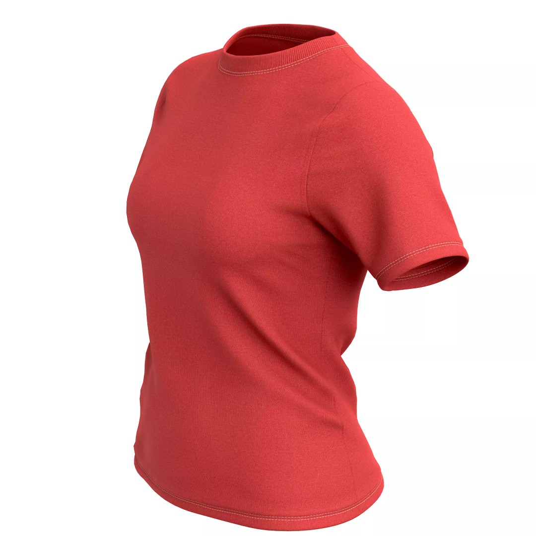 T-Shirt 3D Model – Low Poly Realistic Clothing for Games, FBX, OBJ - View 26