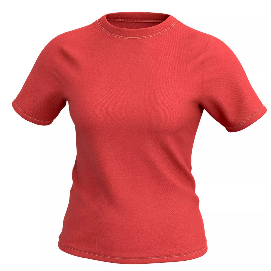 T-Shirt 3D Model – Low Poly Realistic Clothing for Games, FBX, OBJ - View 29