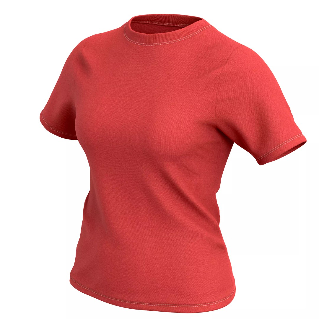 T-Shirt 3D Model – Low Poly Realistic Clothing for Games, FBX, OBJ - View 30