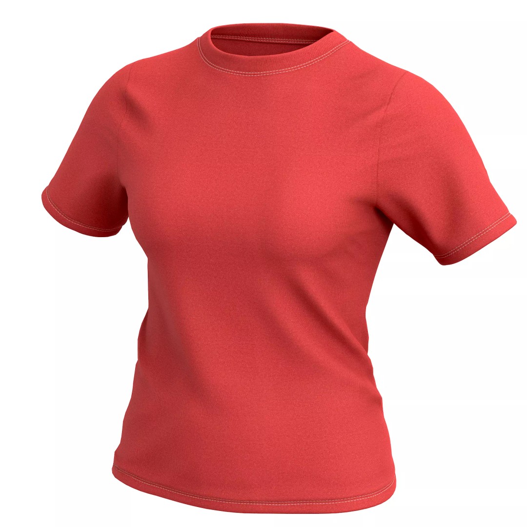 T-Shirt 3D Model – Low Poly Realistic Clothing for Games, FBX, OBJ - View 31