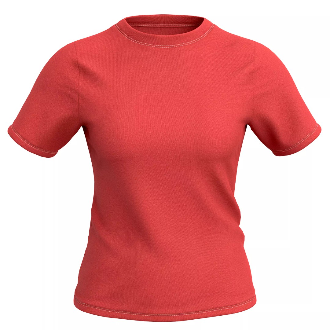 T-Shirt 3D Model – Low Poly Realistic Clothing for Games, FBX, OBJ - View 32