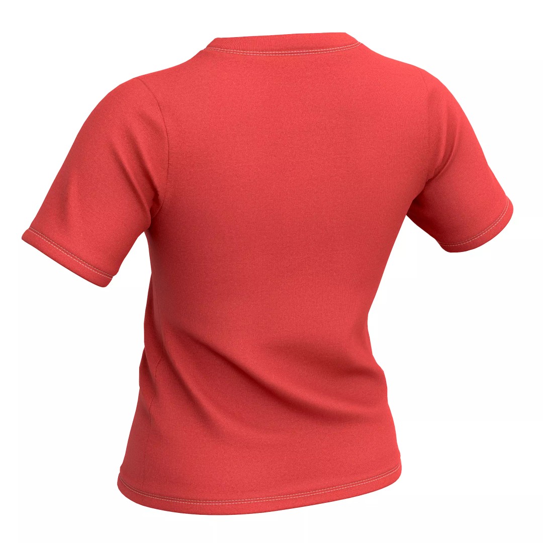 T-Shirt 3D Model – Low Poly Realistic Clothing for Games, FBX, OBJ - View 33