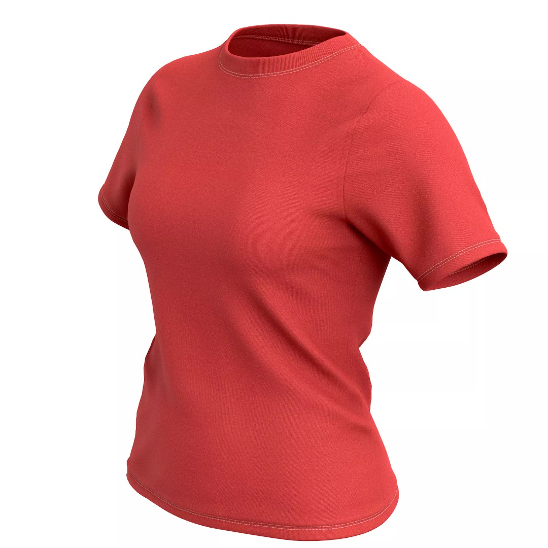 T-Shirt 3D Model – Low Poly Realistic Clothing for Games, FBX, OBJ - View 35
