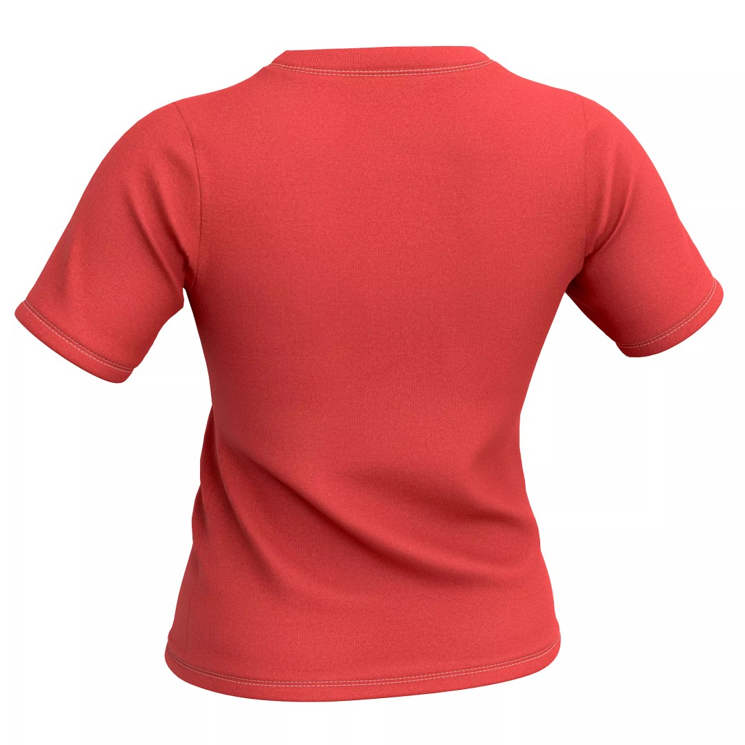 T-Shirt 3D Model – Low Poly Realistic Clothing for Games, FBX, OBJ - View 36