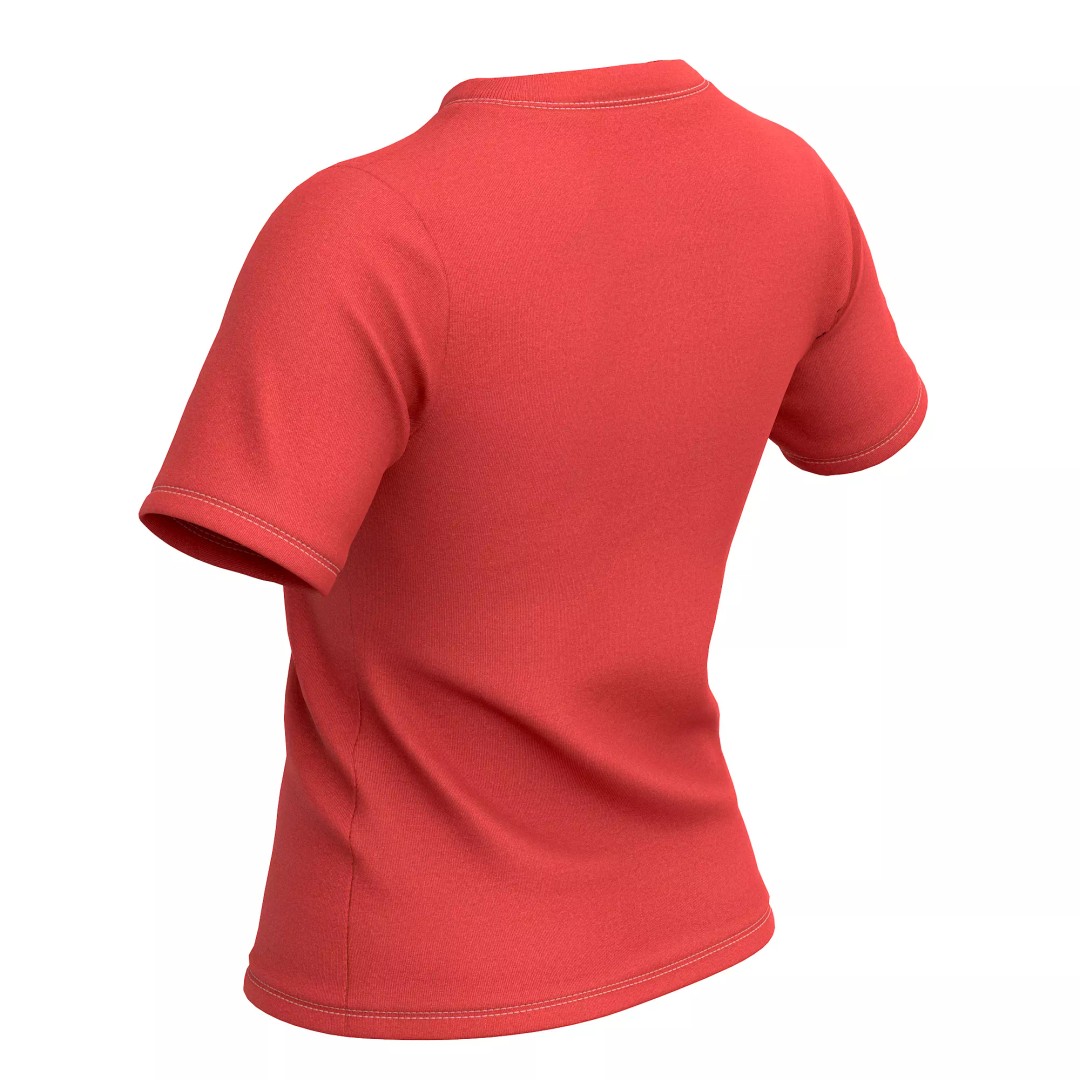 T-Shirt 3D Model – Low Poly Realistic Clothing for Games, FBX, OBJ - View 37