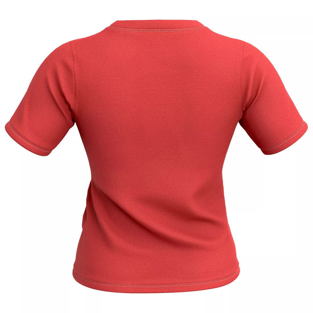 T-Shirt 3D Model – Low Poly Realistic Clothing for Games, FBX, OBJ - View 38