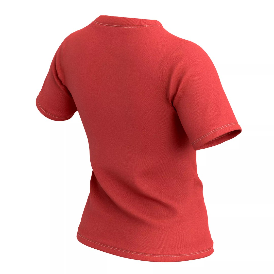 T-Shirt 3D Model – Low Poly Realistic Clothing for Games, FBX, OBJ - View 39