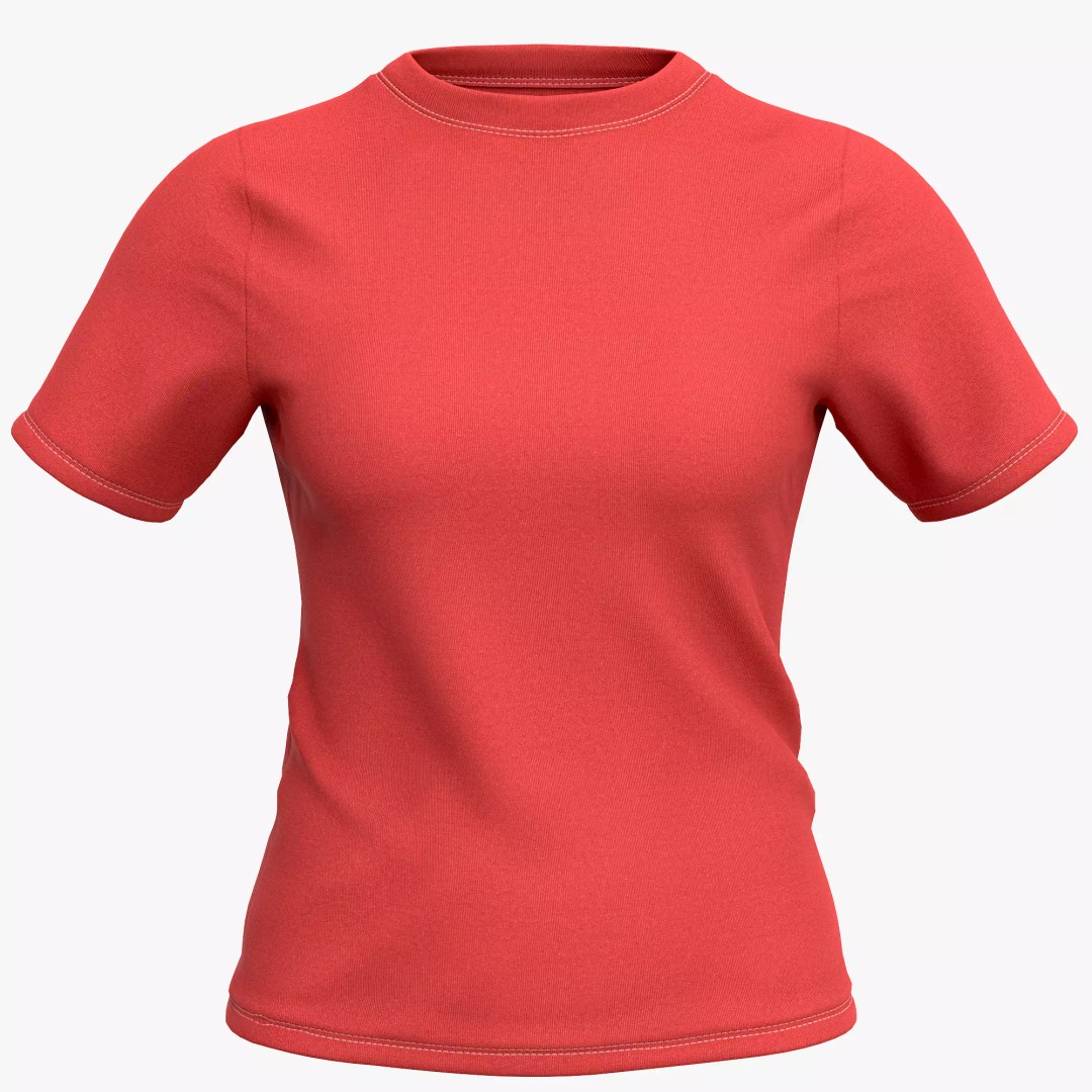 T-Shirt 3D Model – Low Poly Realistic Clothing for Games, FBX, OBJ - View 4