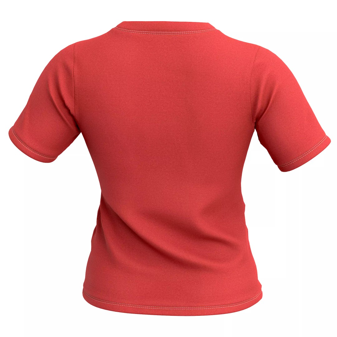 T-Shirt 3D Model – Low Poly Realistic Clothing for Games, FBX, OBJ - View 40