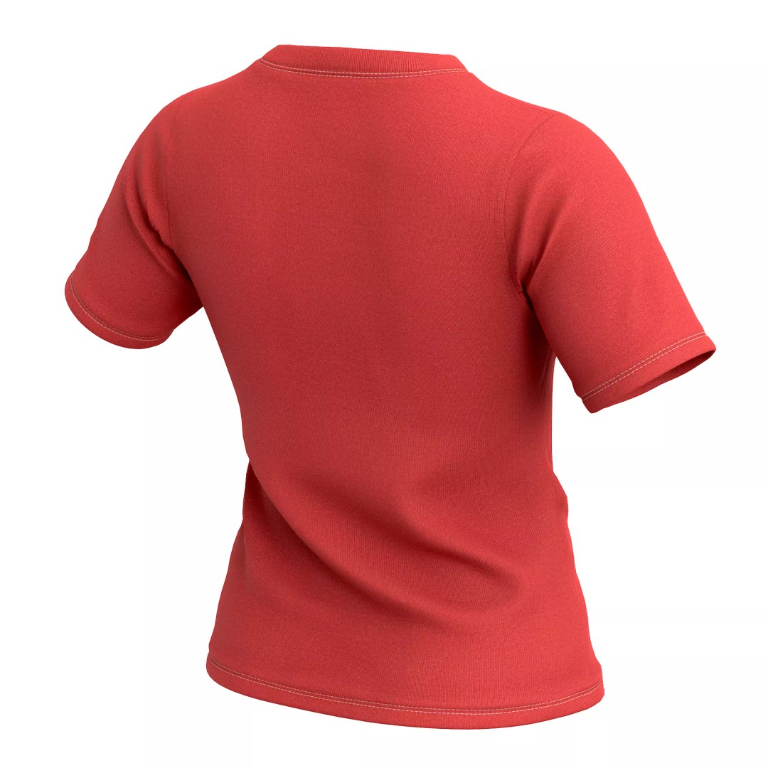 T-Shirt 3D Model – Low Poly Realistic Clothing for Games, FBX, OBJ - View 41