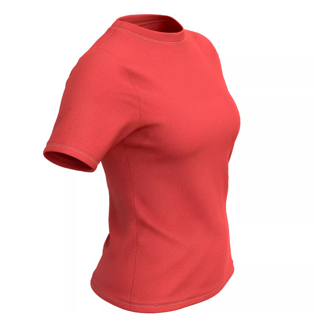 T-Shirt 3D Model – Low Poly Realistic Clothing for Games, FBX, OBJ - View 42