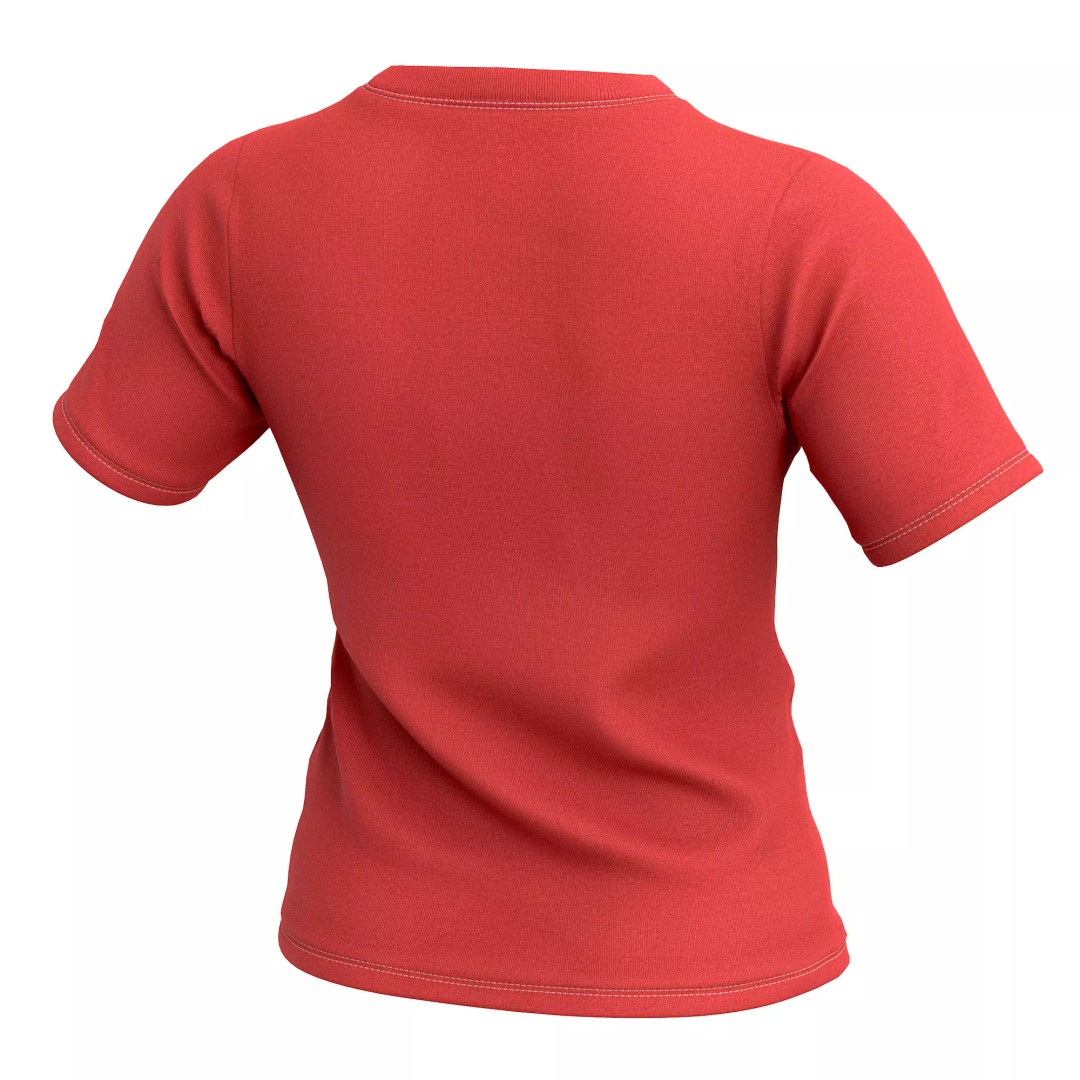 T-Shirt 3D Model – Low Poly Realistic Clothing for Games, FBX, OBJ - View 43