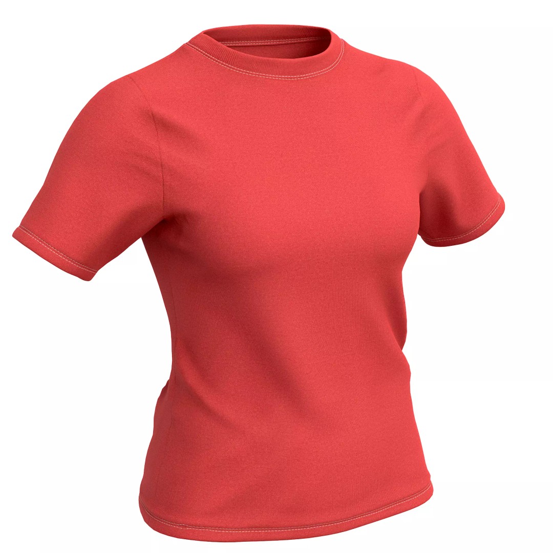 T-Shirt 3D Model – Low Poly Realistic Clothing for Games, FBX, OBJ - View 44