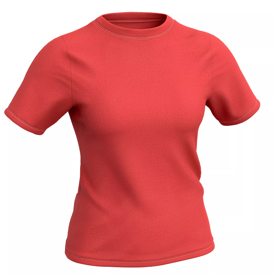 T-Shirt 3D Model – Low Poly Realistic Clothing for Games, FBX, OBJ - View 45