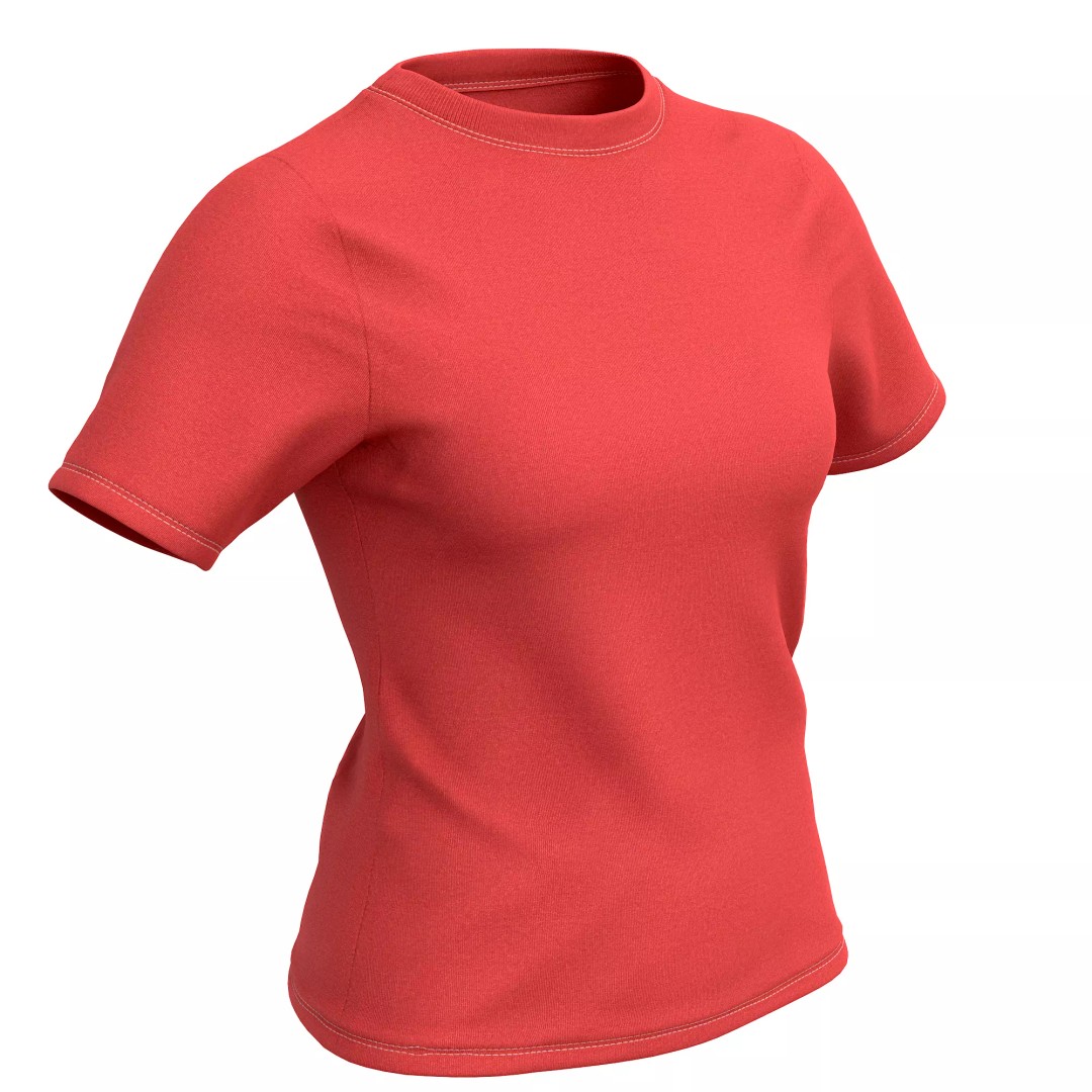 T-Shirt 3D Model – Low Poly Realistic Clothing for Games, FBX, OBJ - View 46