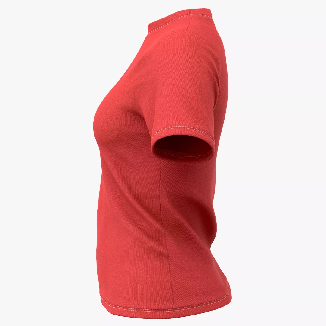 T-Shirt 3D Model – Low Poly Realistic Clothing for Games, FBX, OBJ - View 7