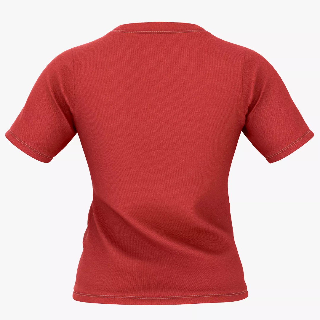 T-Shirt 3D Model – Low Poly Realistic Clothing for Games, FBX, OBJ - View 8