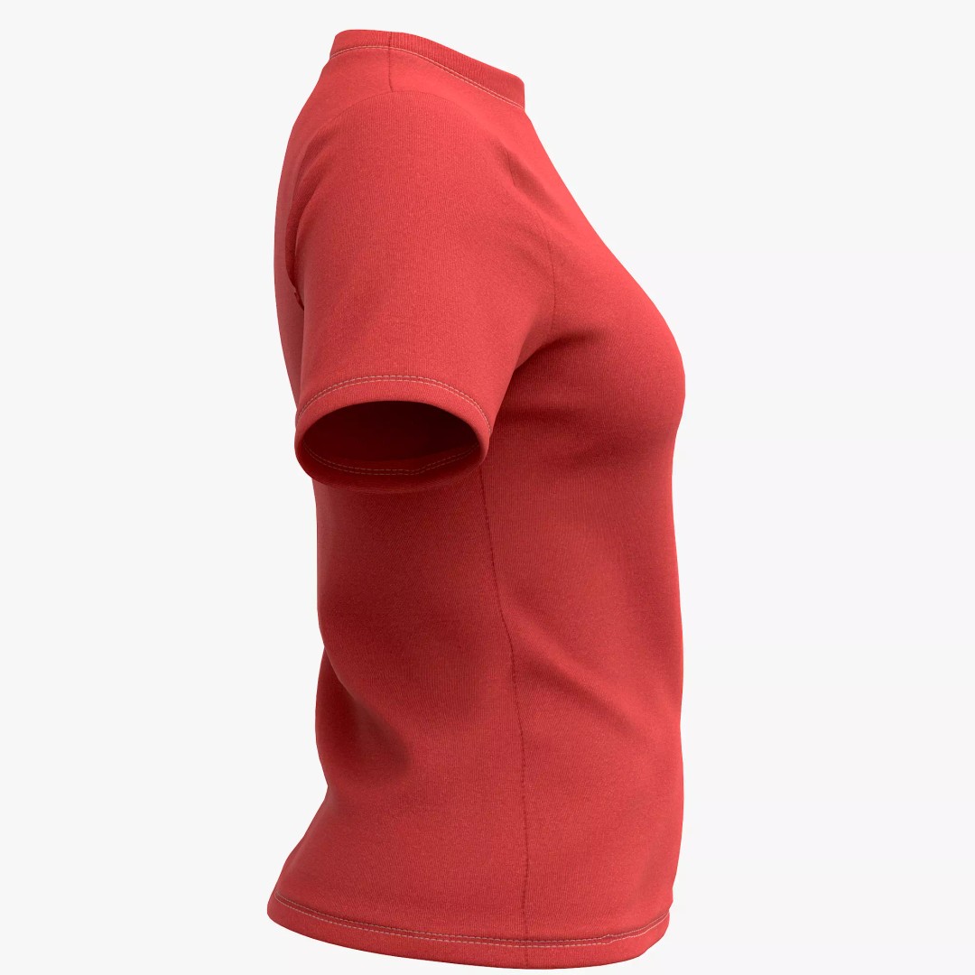 T-Shirt 3D Model – Low Poly Realistic Clothing for Games, FBX, OBJ - View 9