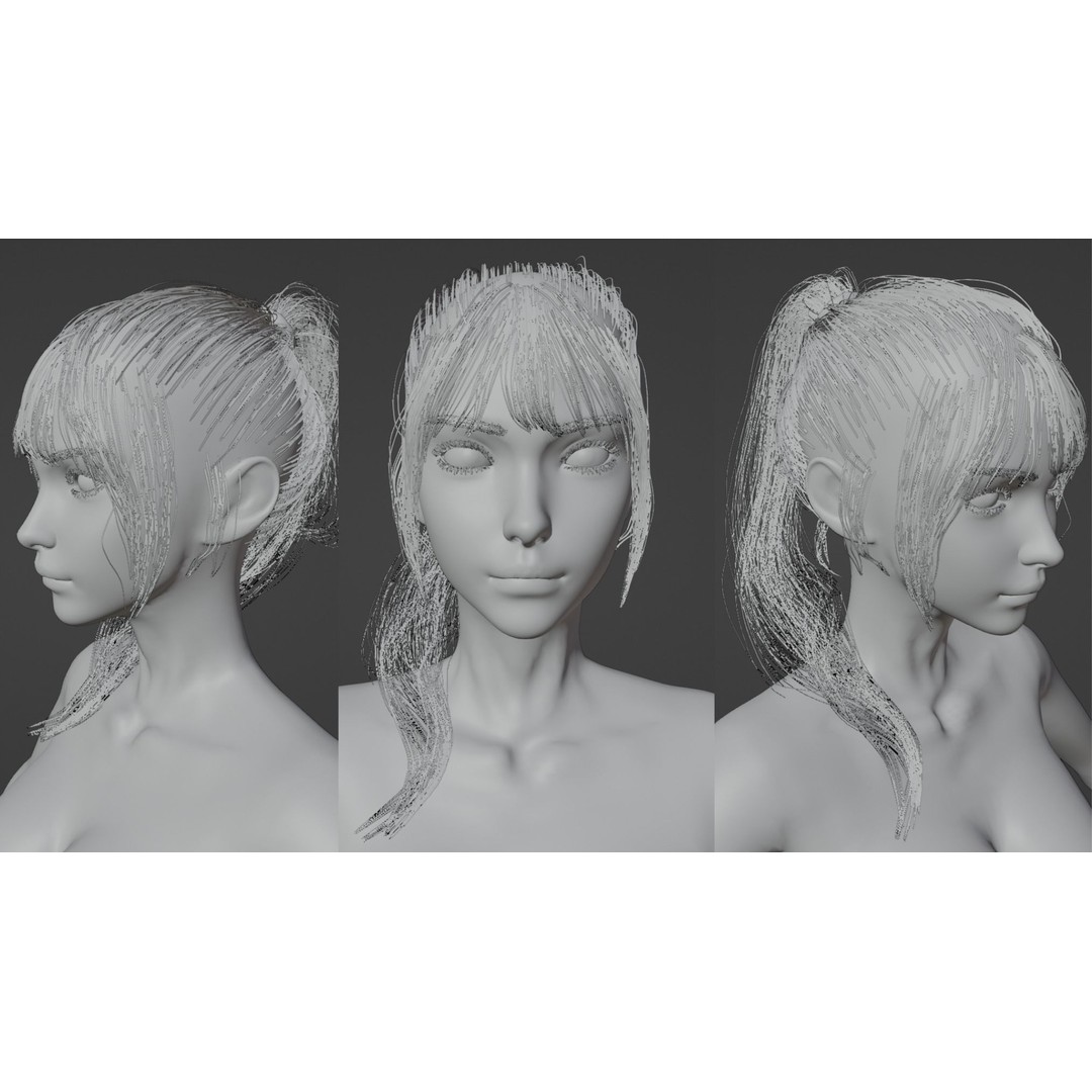 Realistic Girl Character 3D Model – Low Poly Game Ready, Rigged, FBX - View 12
