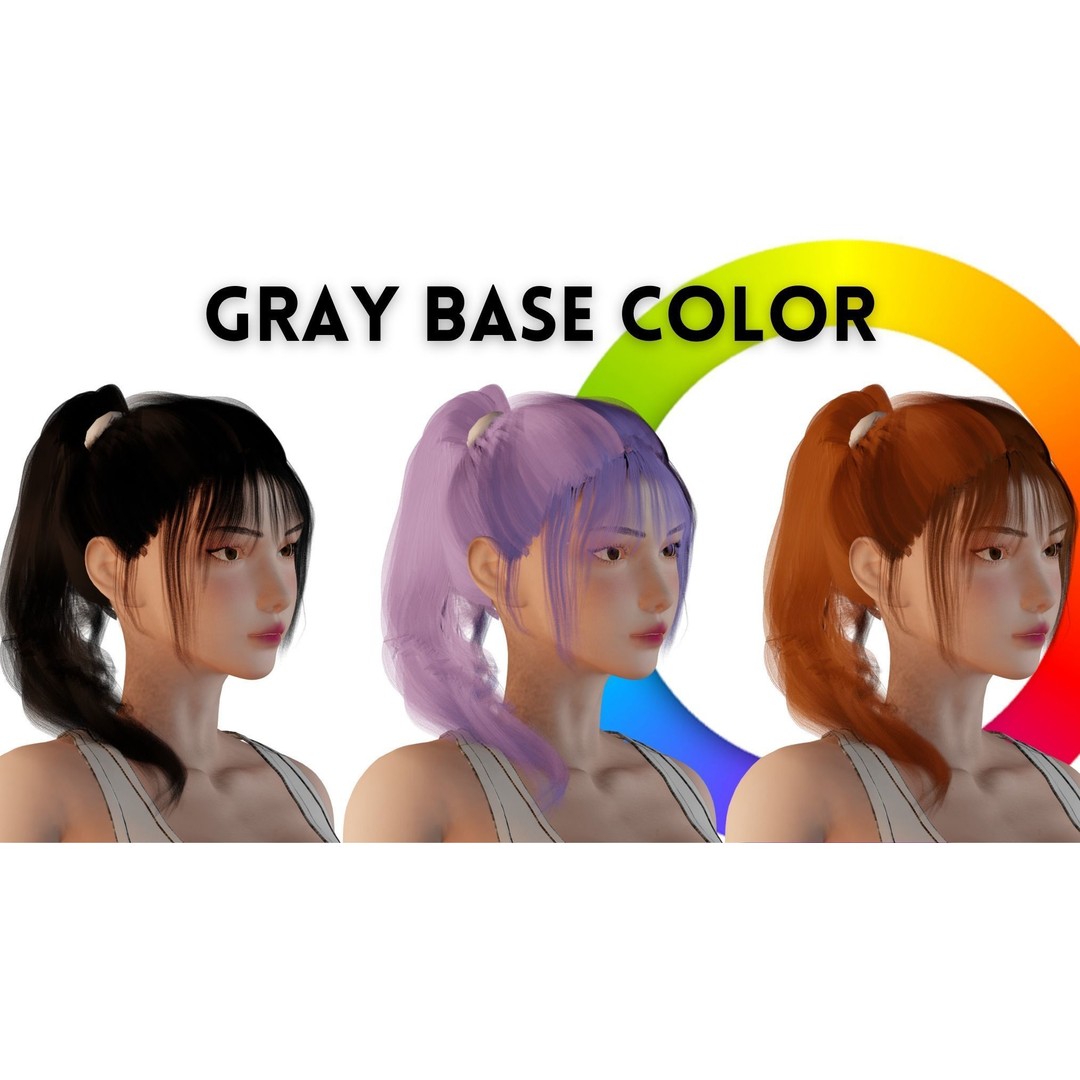 Realistic Girl Character 3D Model – Low Poly Game Ready, Rigged, FBX - View 8