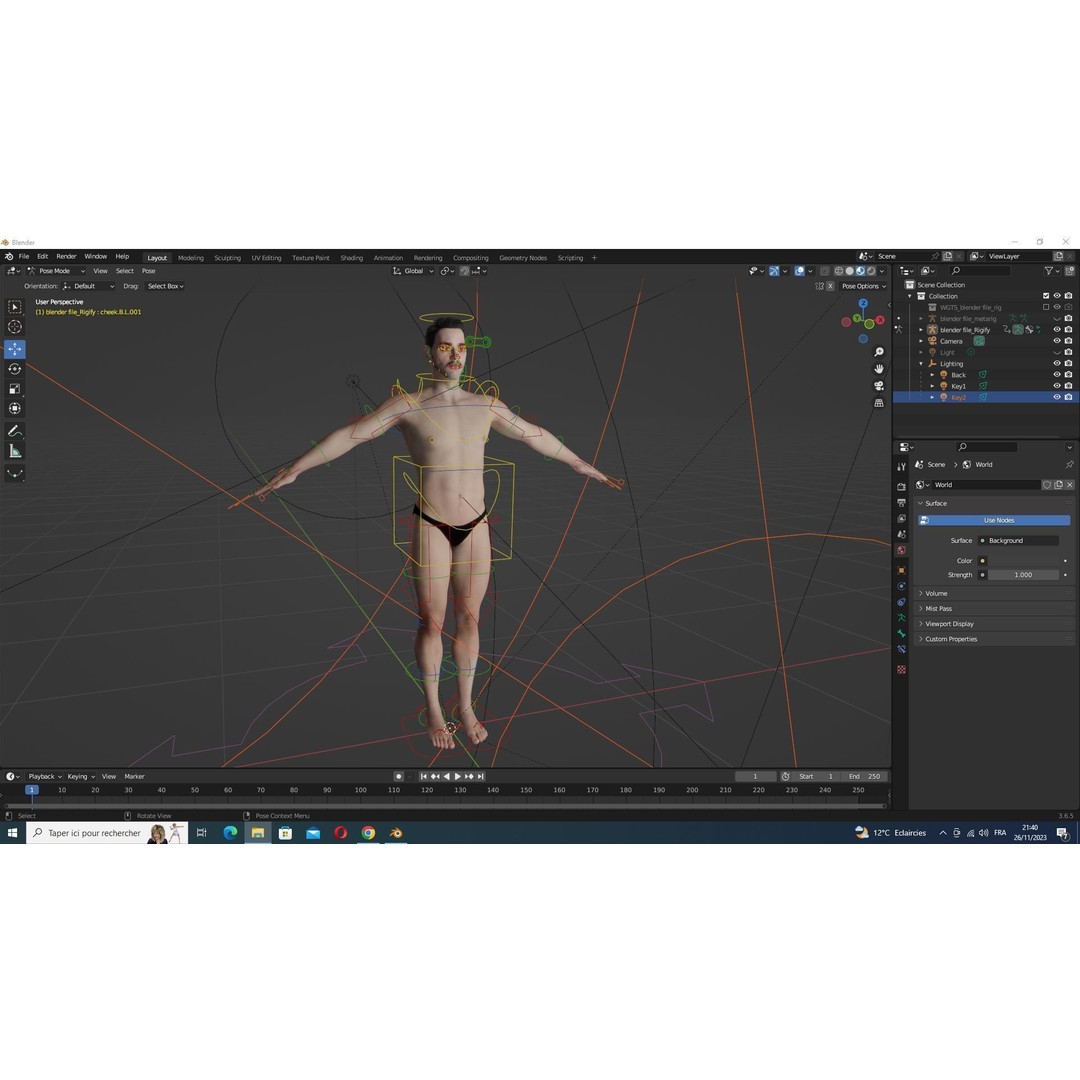 Realistic Man Base Mesh 3D Model – Low Poly Game-Ready Character, FBX - View 16