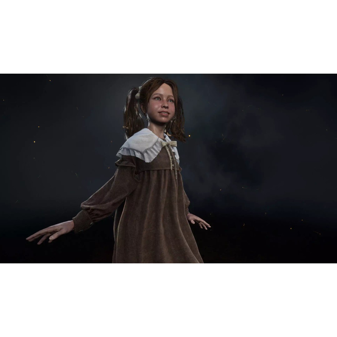 Little Girl 3D Model – Low Poly Character with Rigging and PBR Textures - View 4