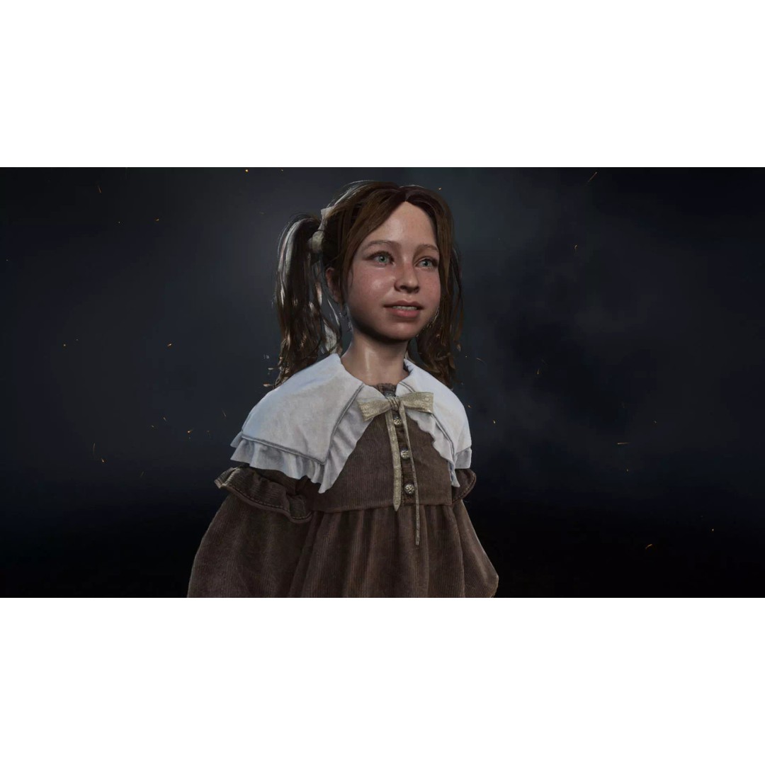 Little Girl 3D Model – Low Poly Character with Rigging and PBR Textures - View 6