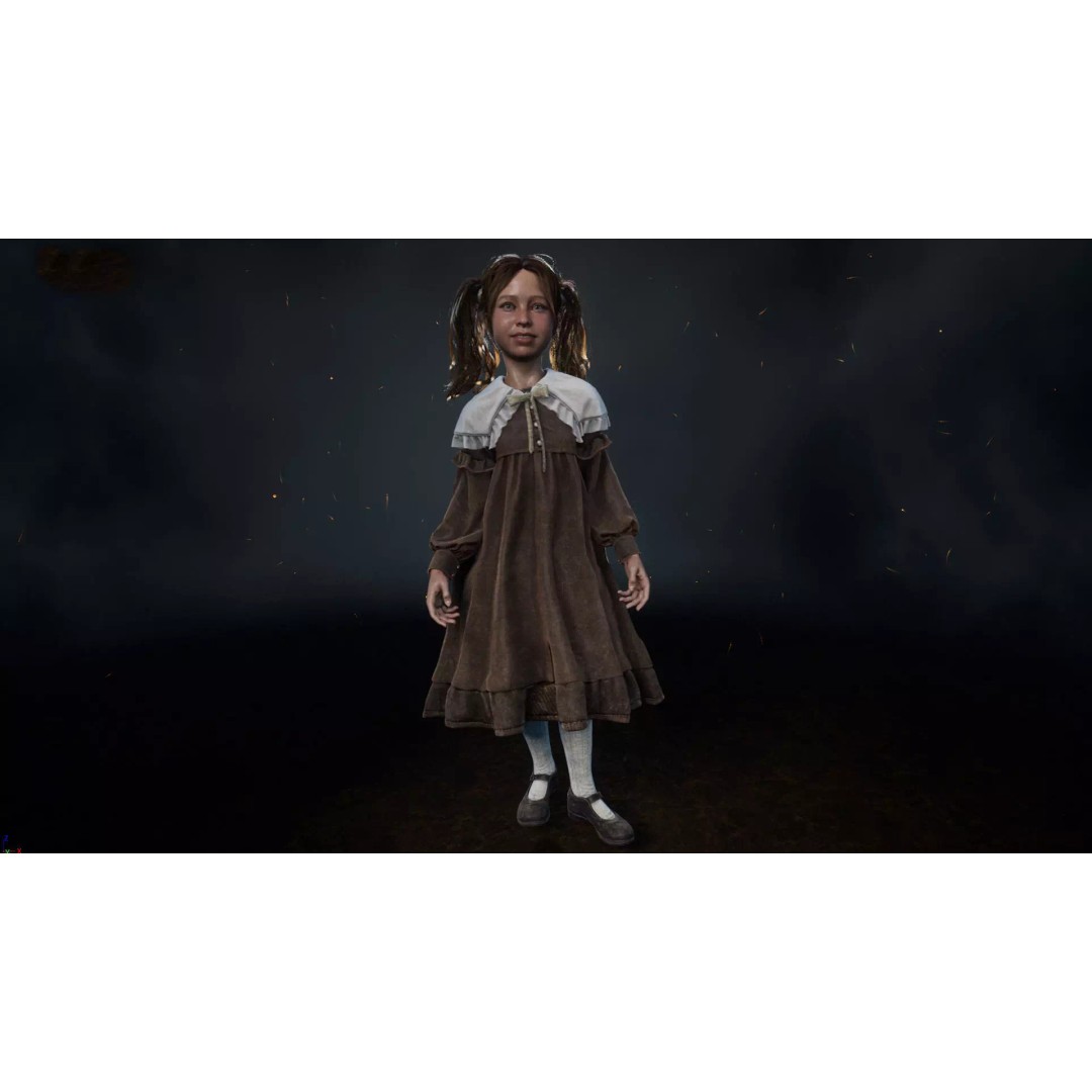 Little Girl 3D Model – Low Poly Character with Rigging and PBR Textures - View 7