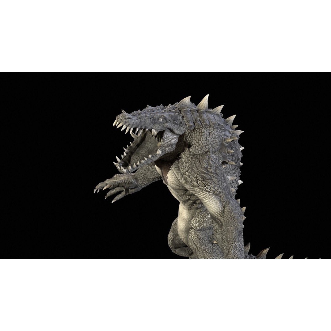 Mutant Crocodile 3D Model – Low Poly Rigged Character for Games - View 38