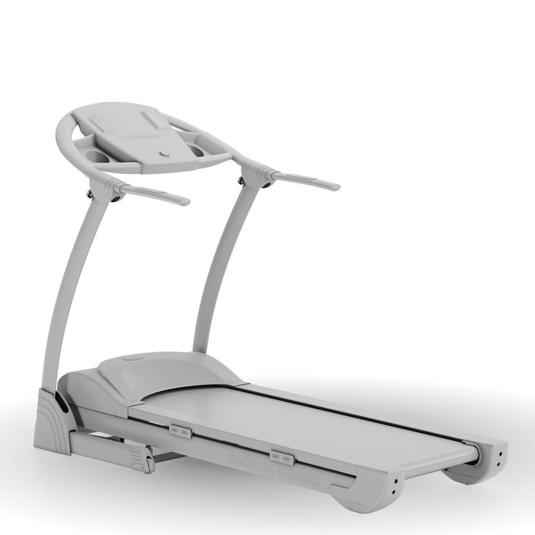 EUROFIT Pacifica Treadmill 3D Model – High Poly Fitness Equipment, FBX - View 14