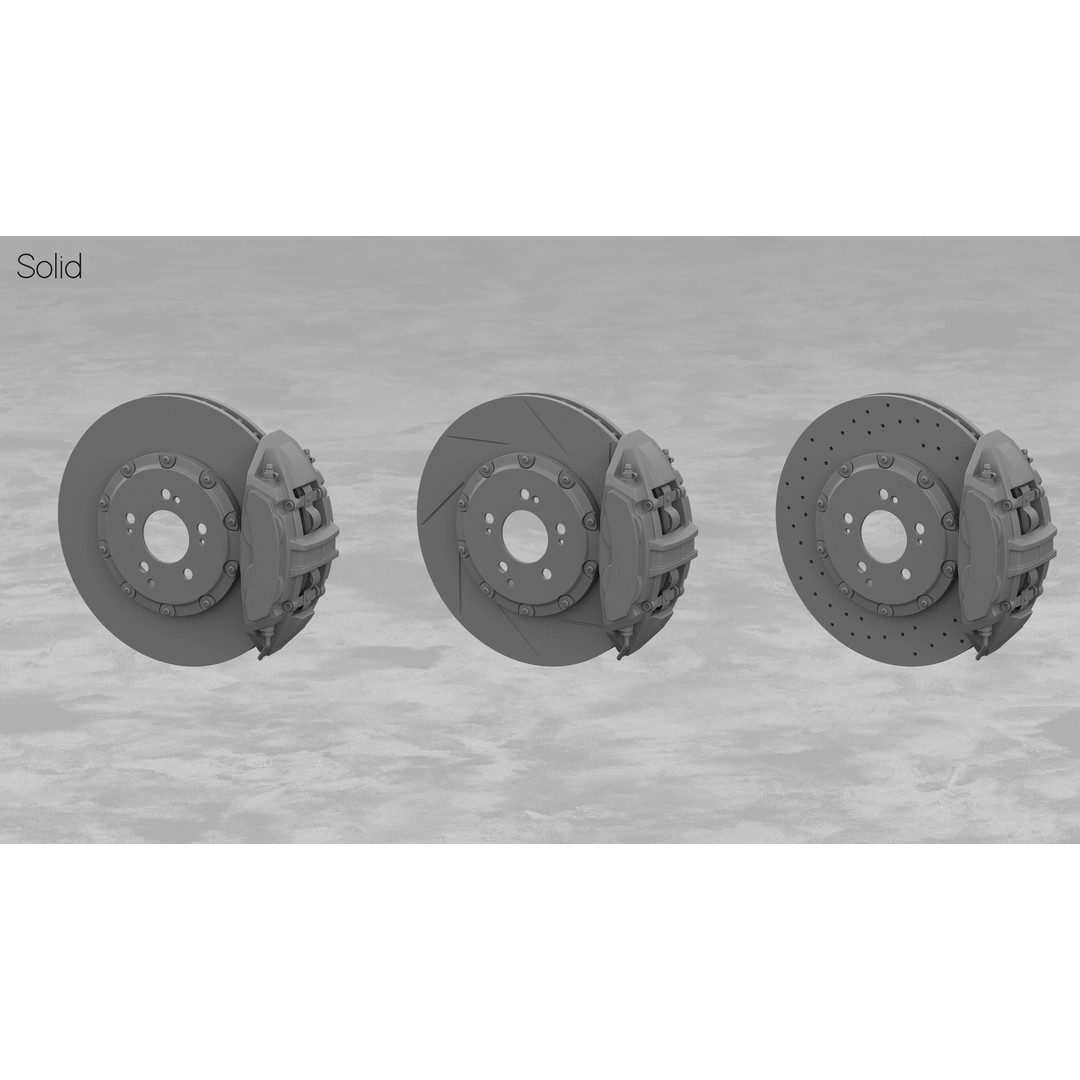 Brembo 360x32 4 Piston Brake 3D Model – High Poly PBR Car Asset, FBX, OBJ - View 7