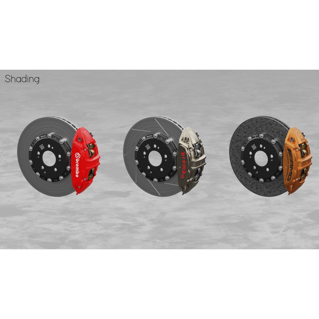 Brembo 360x32 4 Piston Brake 3D Model – High Poly PBR Car Asset, FBX, OBJ - View 8