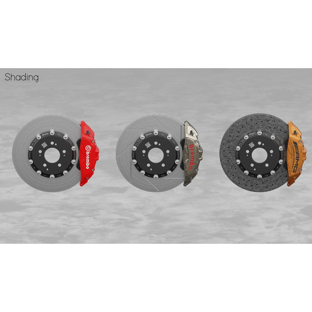 Brembo 360x32 4 Piston Brake 3D Model – High Poly PBR Car Asset, FBX, OBJ - View 9