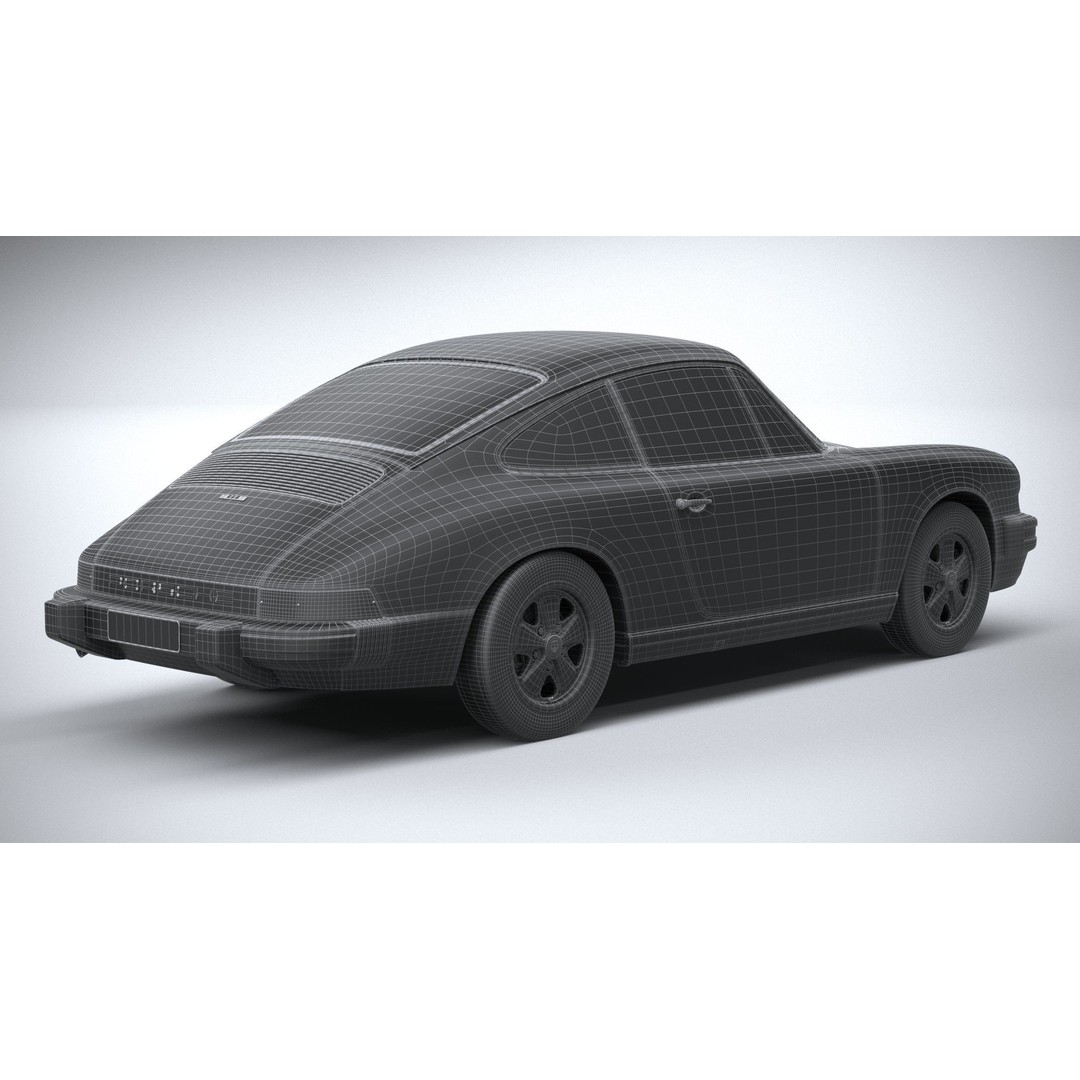 Porsche 911 930 1974 3D Model – High Poly Antique Car, FBX, OBJ