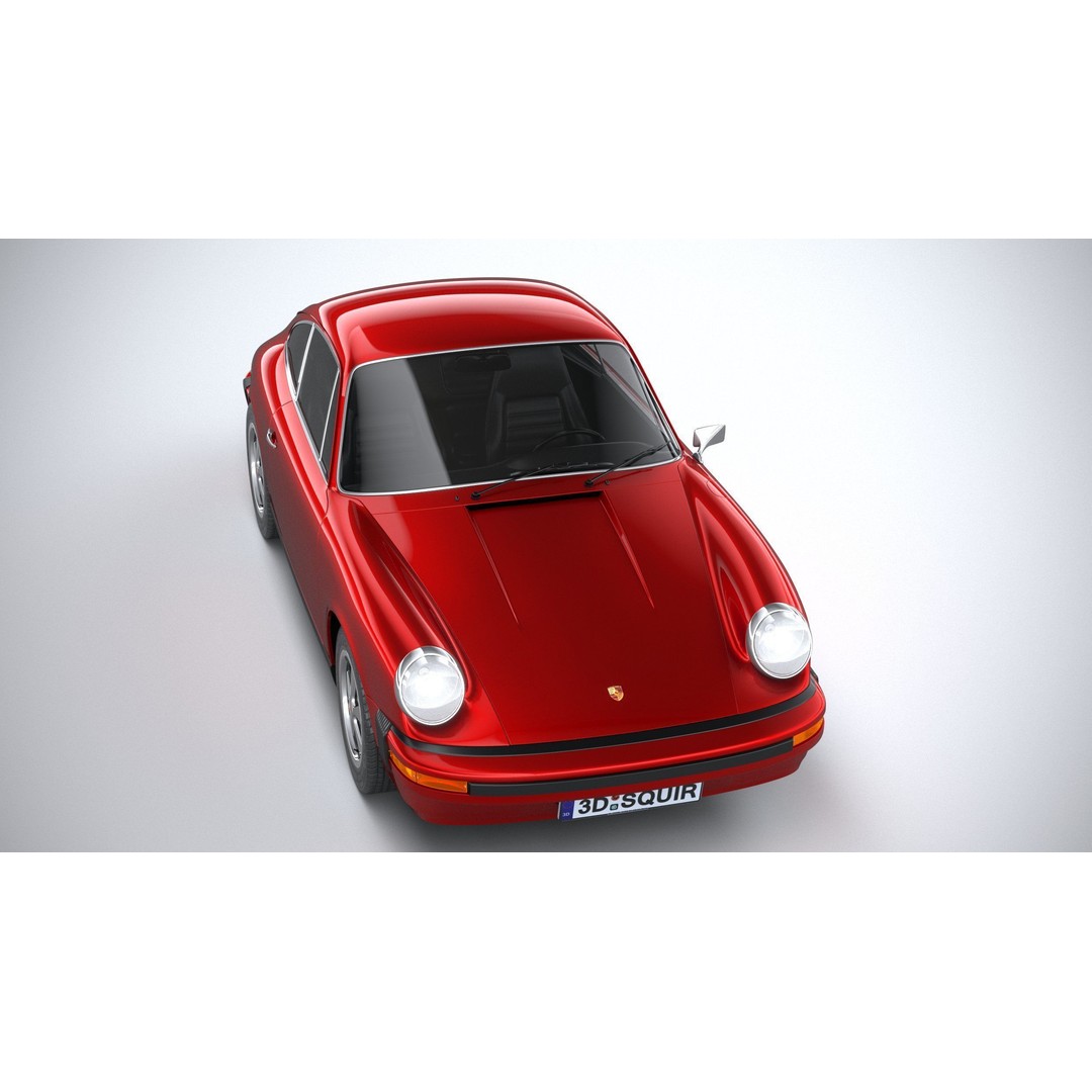 Porsche 911 930 1974 3D Model – High Poly Antique Car, FBX, OBJ - View 14