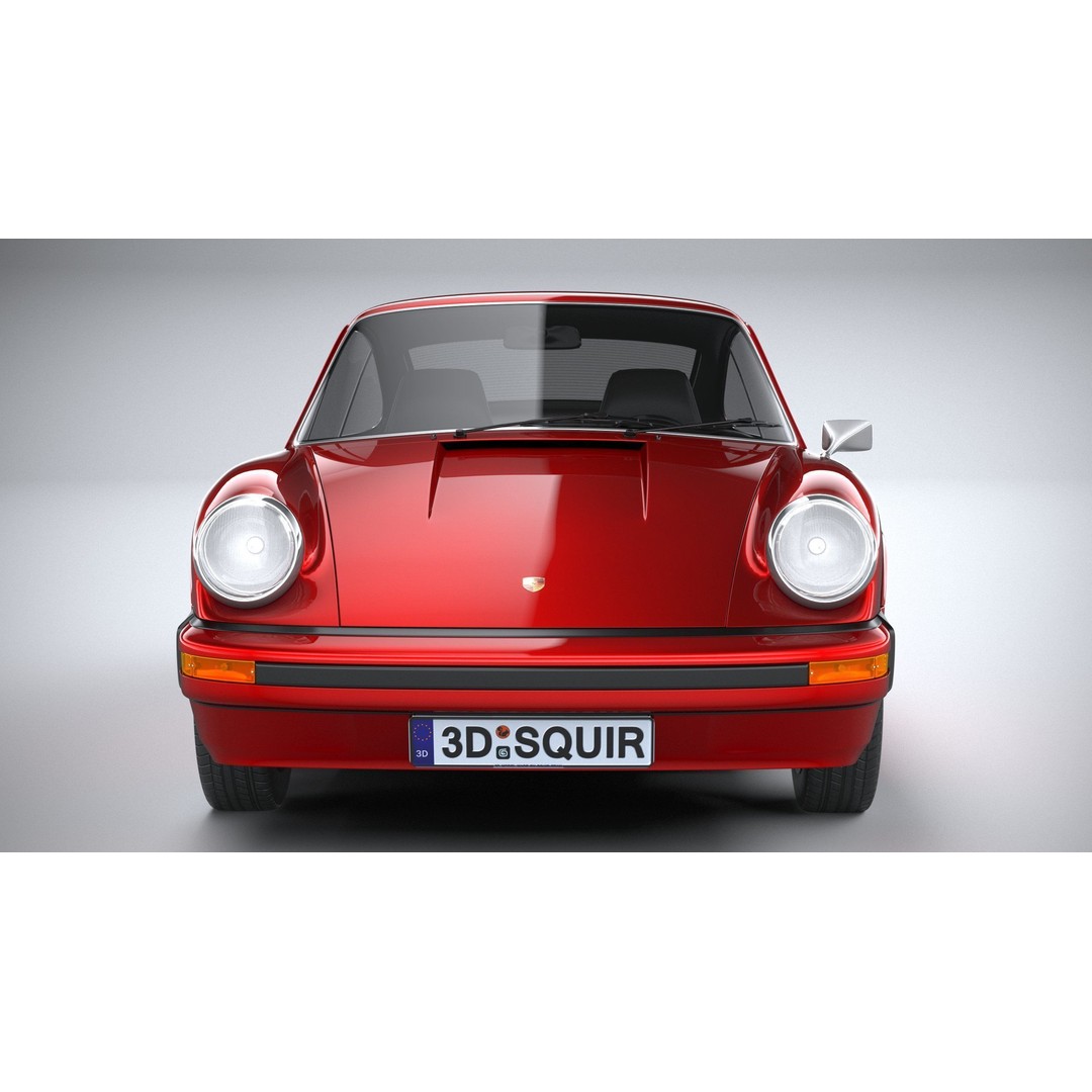 Porsche 911 930 1974 3D Model – High Poly Antique Car, FBX, OBJ - View 15