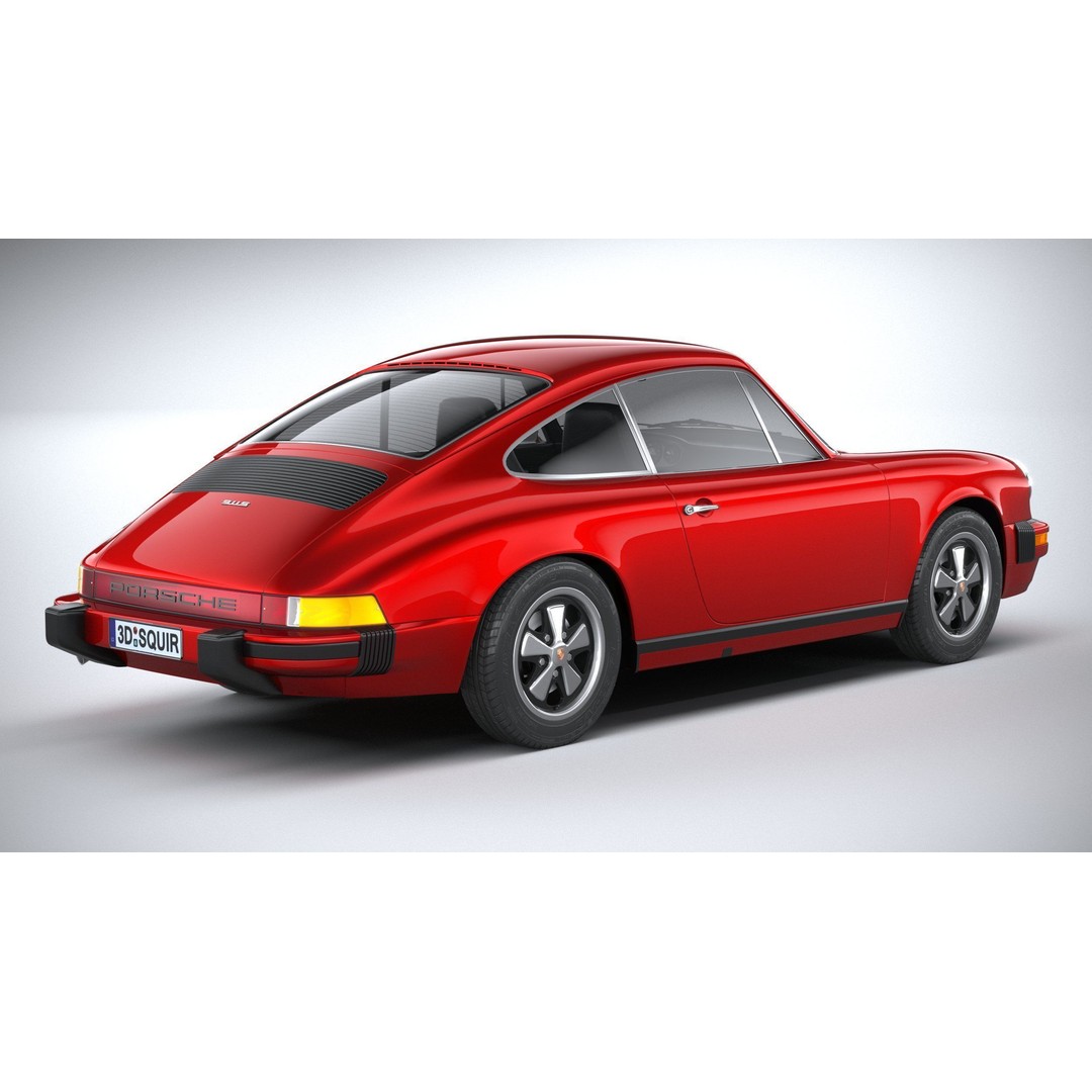 Porsche 911 930 1974 3D Model – High Poly Antique Car, FBX, OBJ - View 19
