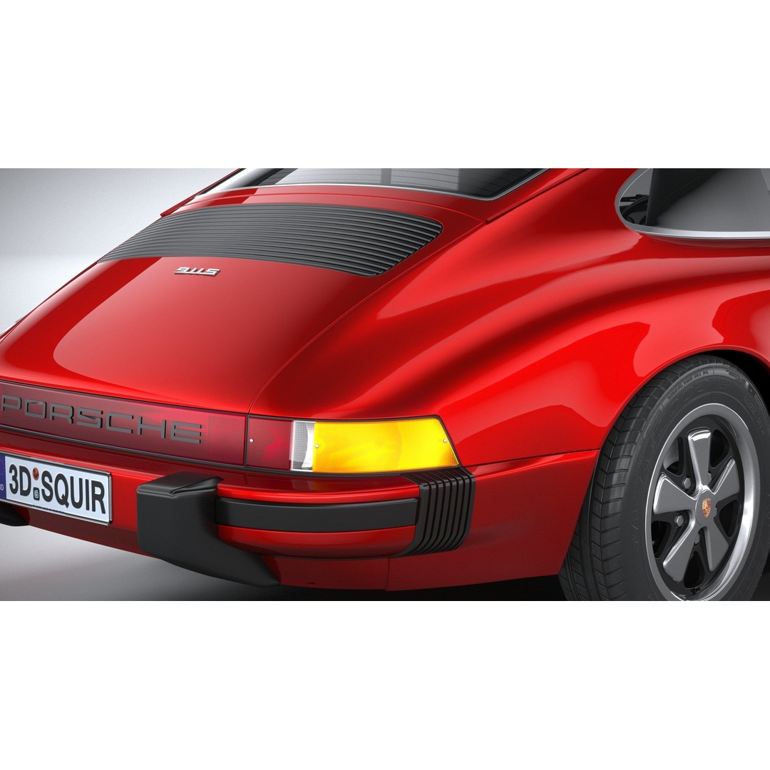Porsche 911 930 1974 3D Model – High Poly Antique Car, FBX, OBJ - View 20