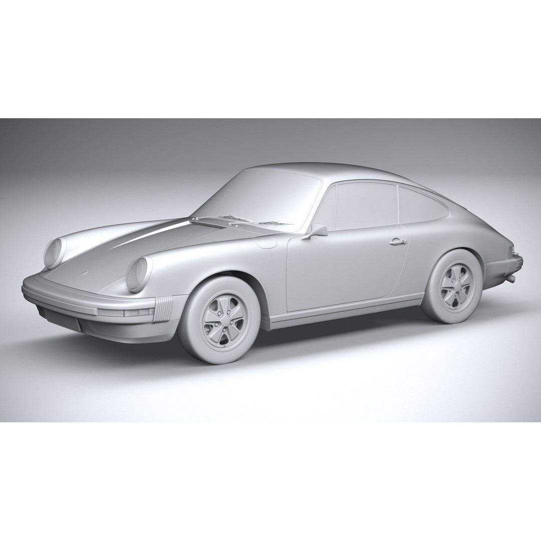 Porsche 911 930 1974 3D Model – High Poly Antique Car, FBX, OBJ - View 21